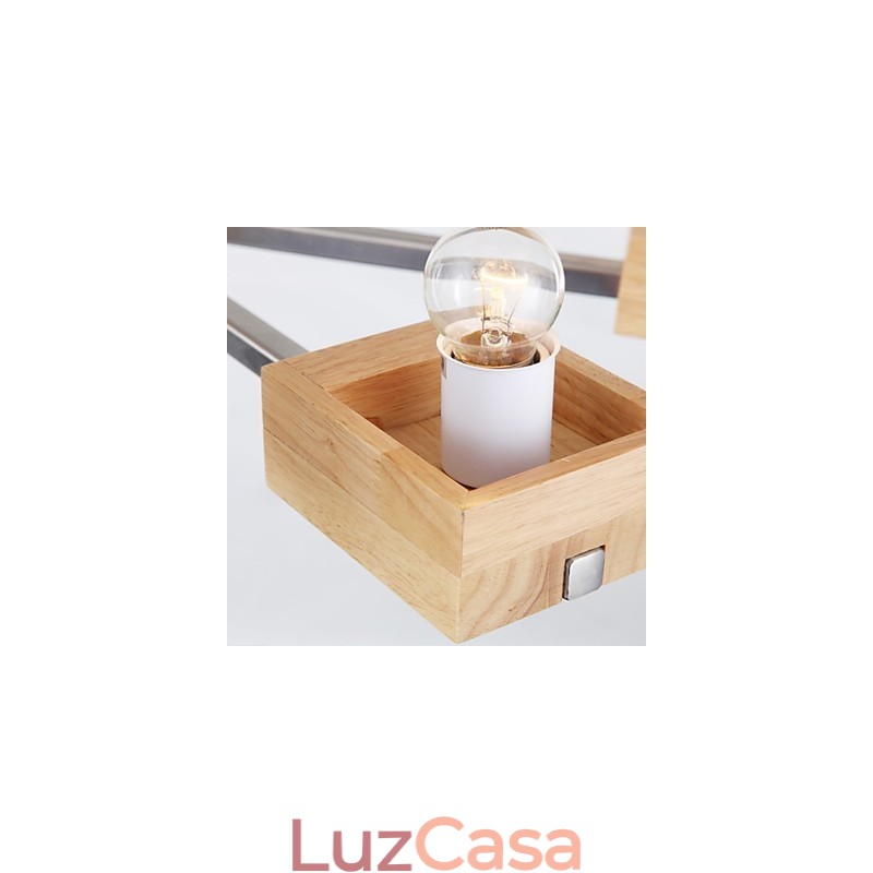 Luzes Pendentes Country Madeira Bambu