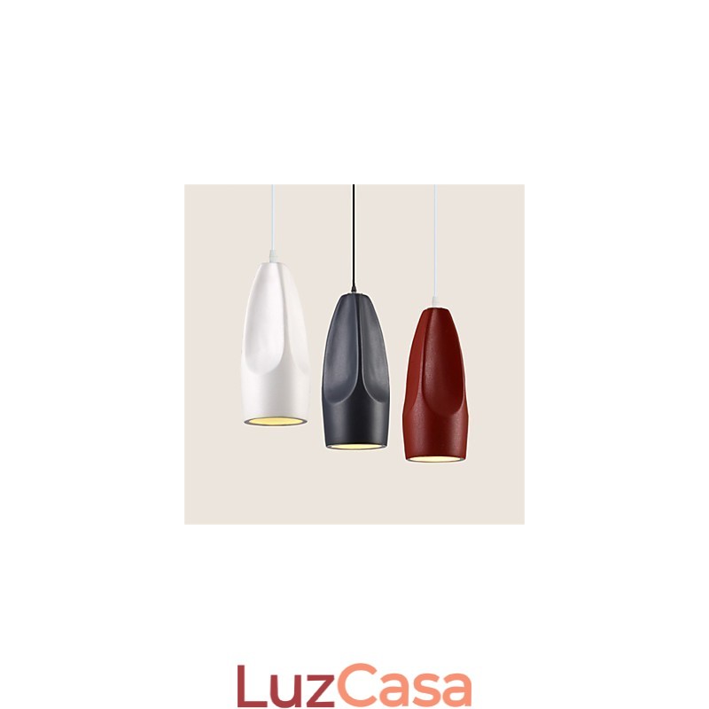 Luminária pendente de metal com pintura estilo retrô vintage mini