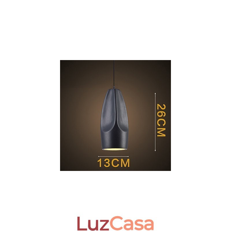 Luminária pendente de metal com pintura estilo retrô vintage mini