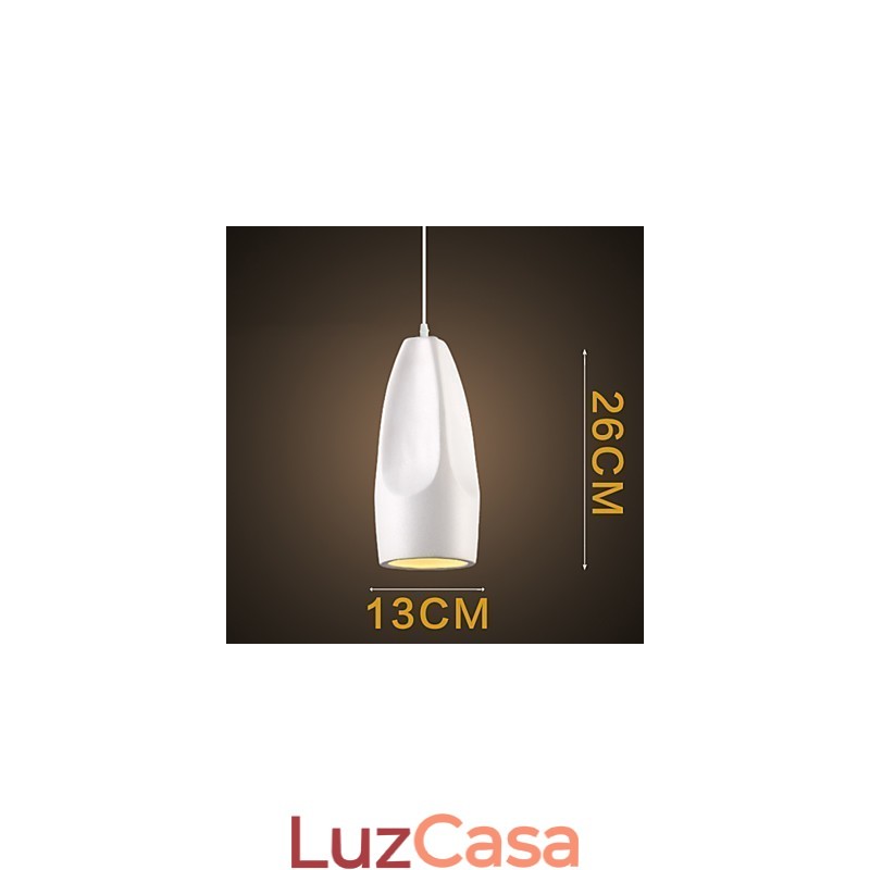 Luminária pendente de metal com pintura estilo retrô vintage mini