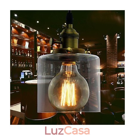 Vidro latão retro vintage industrial ART café garagem pingente luz Vidro latão retro vintage industrial ART café garagem pingente luz
