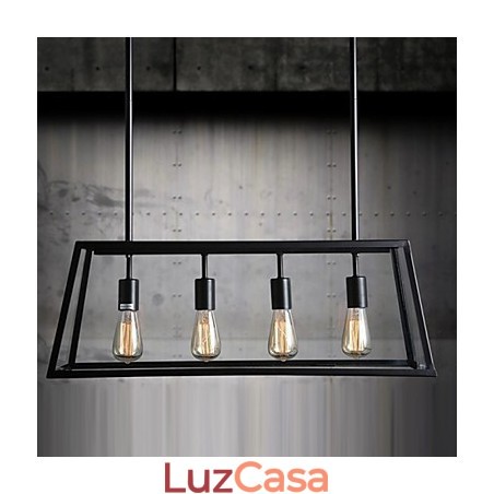 Lustre de metal galvanizado estilo rústico mini lodge Lustre de metal galvanizado estilo rústico mini lodge