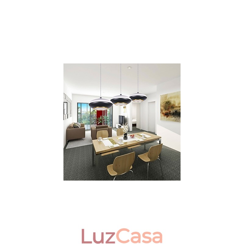 9W moderno disco voador design alta qualidade pingente luz café