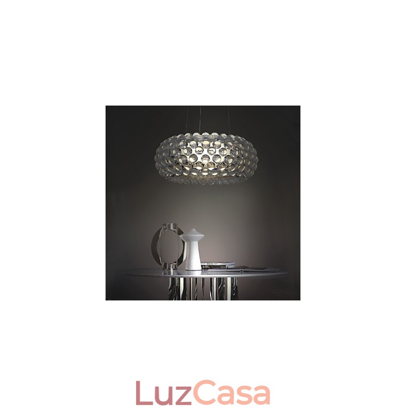 Luminária pendente de contas com 1 luz