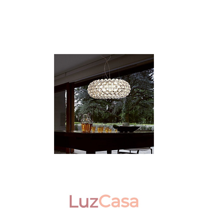 Luminária pendente de contas com 1 luz