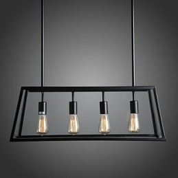 Lustre de metal galvanizado estilo rústico mini lodge