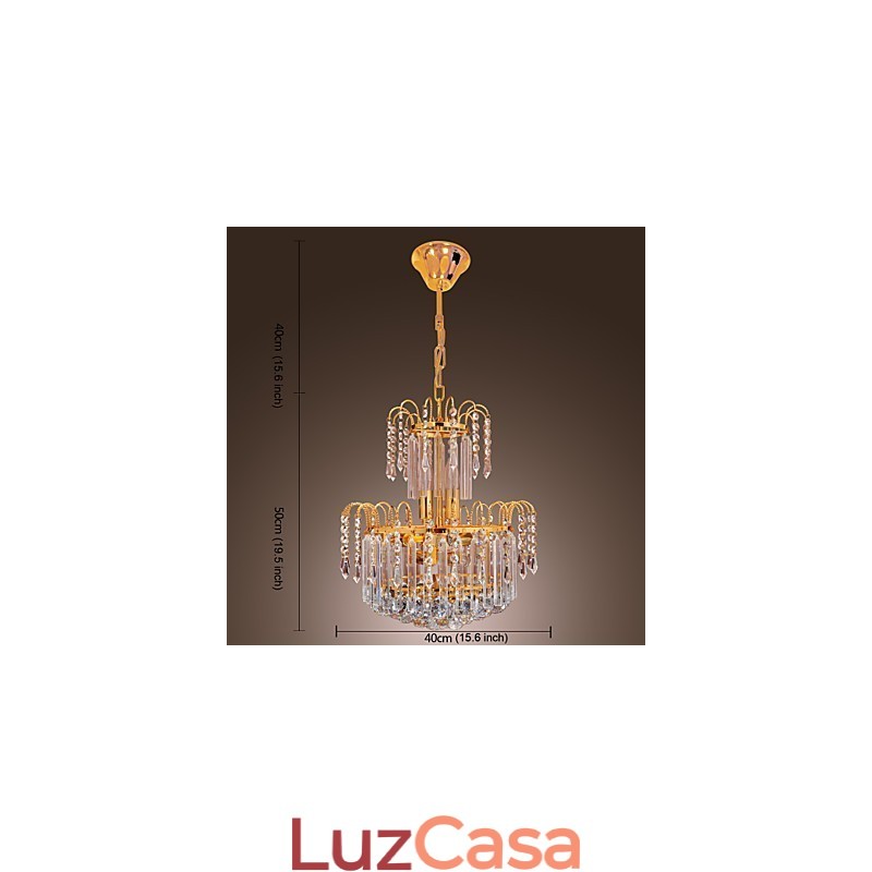 Lustre de Cristal de Luxo com 7 Luzes