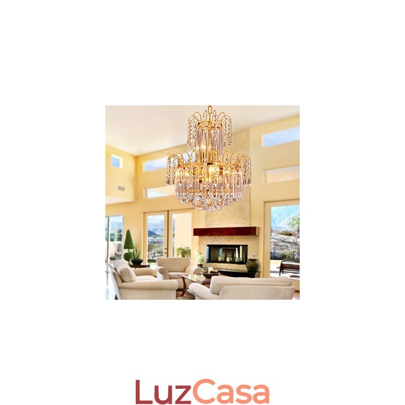 Lustre de Cristal de Luxo com 7 Luzes