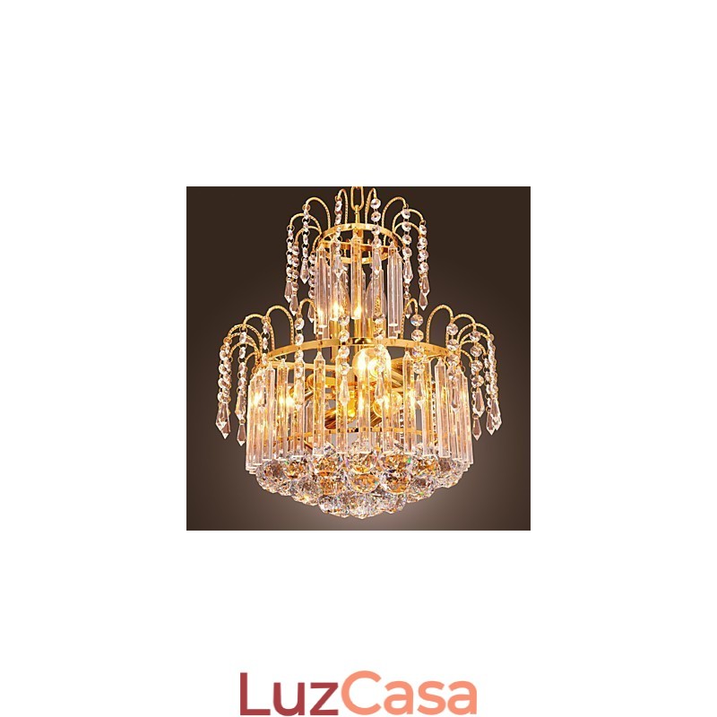 Lustre de Cristal de Luxo com 7 Luzes