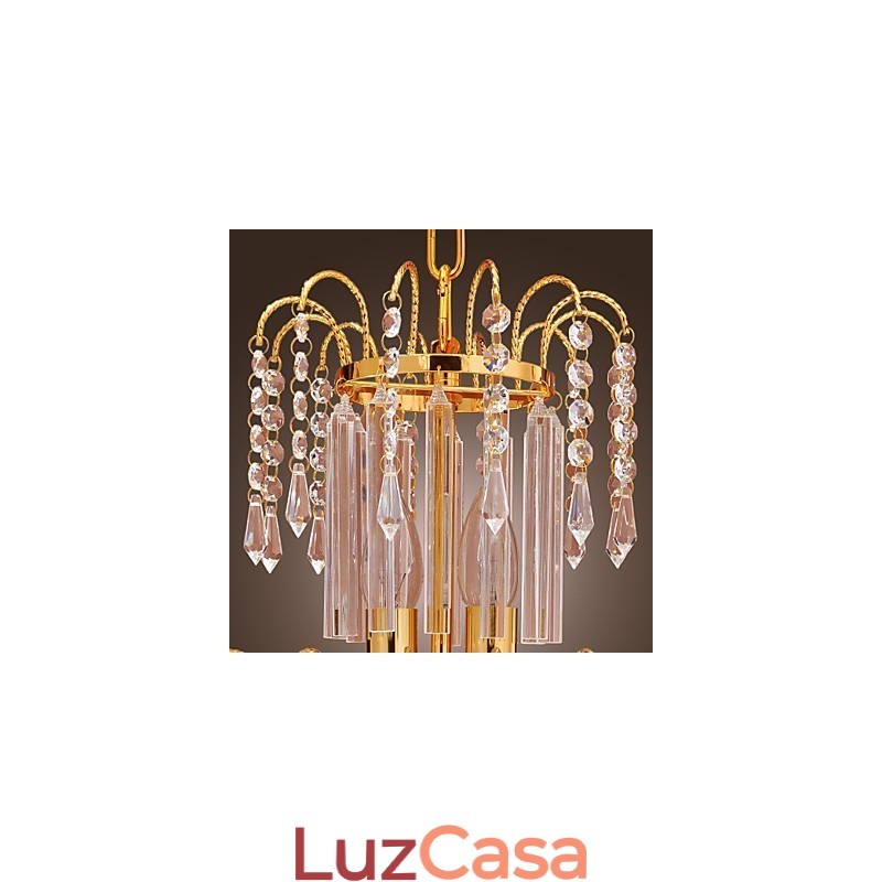 Lustre de Cristal de Luxo com 7 Luzes