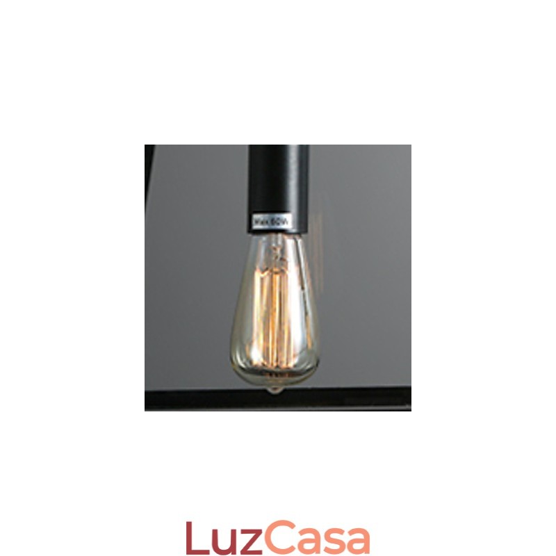 Lustre de metal galvanizado estilo rústico mini lodge