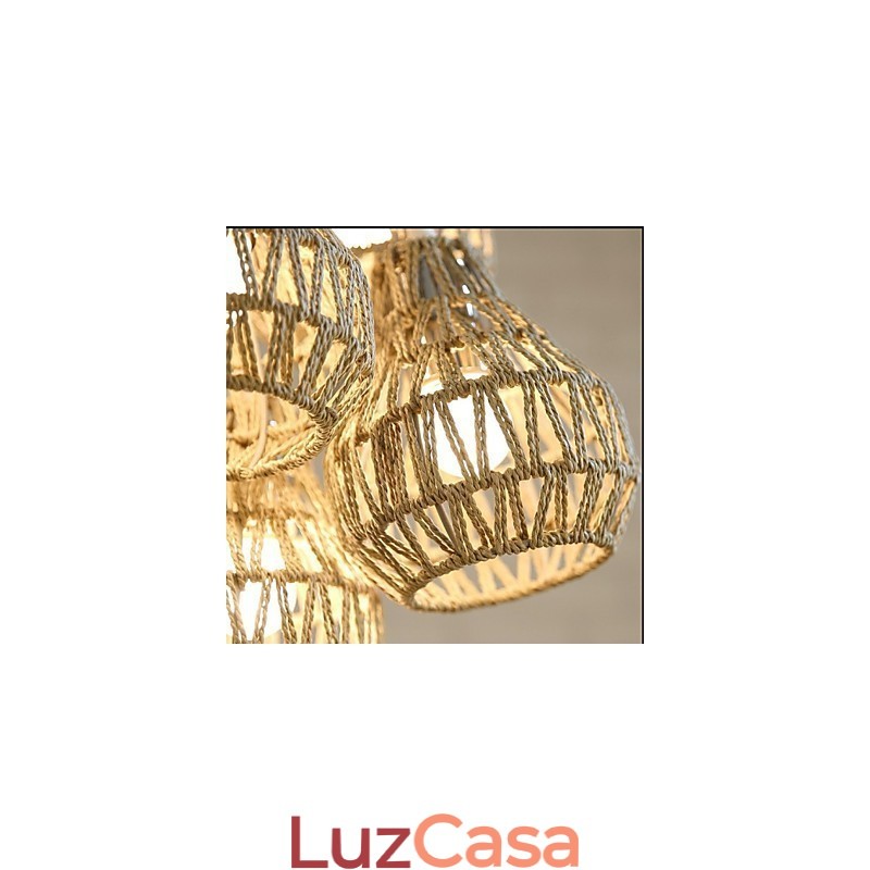 Cage Rope Creative RETRO Art Lustre de 5 cabeças