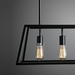 Lustre de metal galvanizado estilo rústico mini lodge