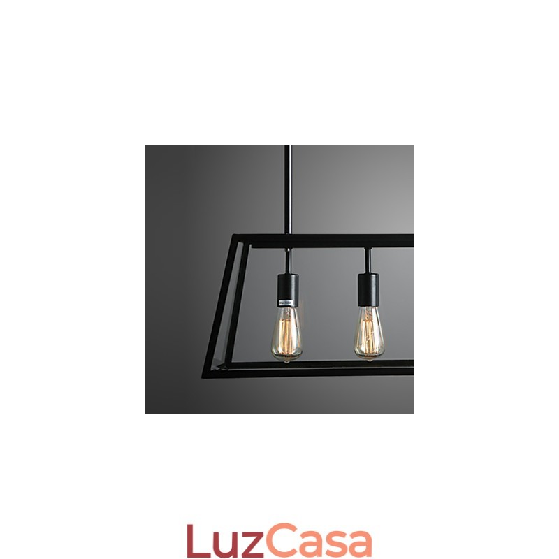 Lustre de metal galvanizado estilo rústico mini lodge