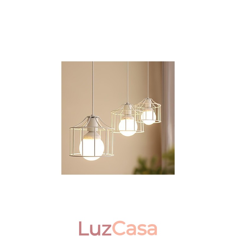1 Luzes Country Metal Pendente Luz