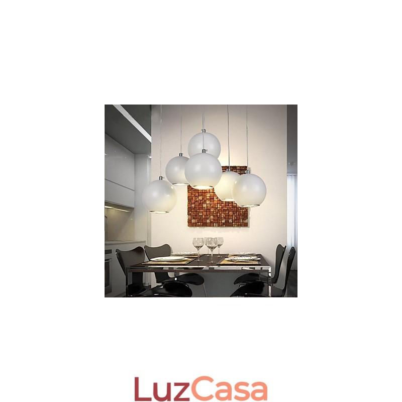 Luminária pendente moderna estilo mini globo de alta qualidade com design de café