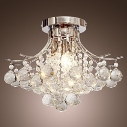 Lustre Moderno Cristal 3 Luzes