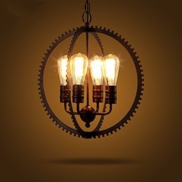 Luminárias pendentes retrô criativas Lustre de ferro forjado estilo country americano