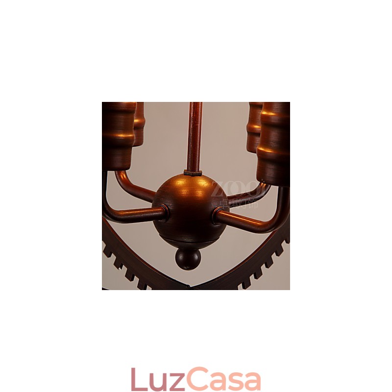 Luminárias pendentes retrô criativas Lustre de ferro forjado estilo country americano