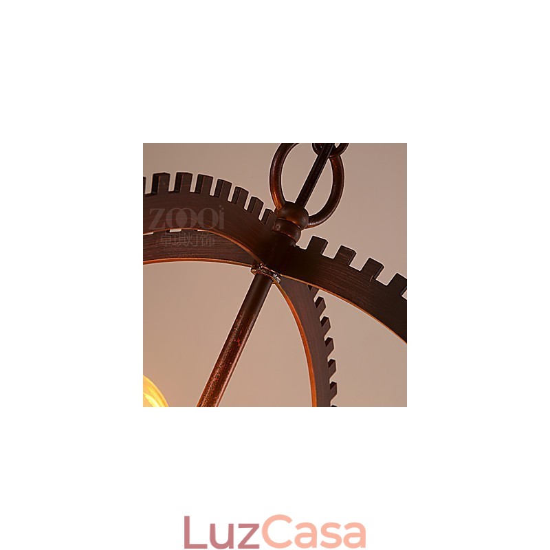 Luminárias pendentes retrô criativas Lustre de ferro forjado estilo country americano