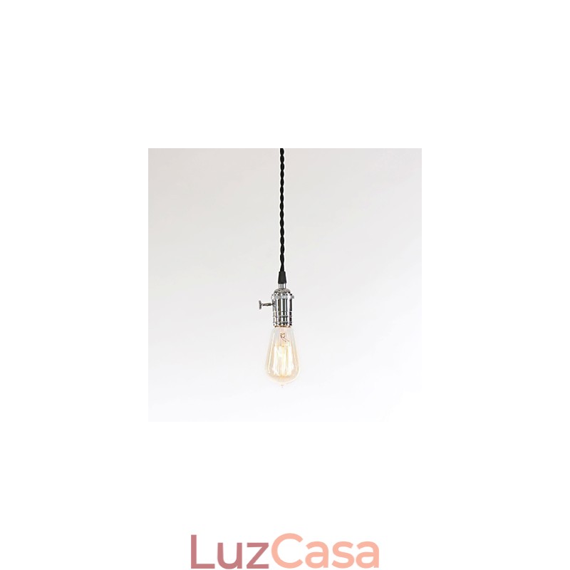 Luminária pendente de metal estilo vintage clássico tradicional mini