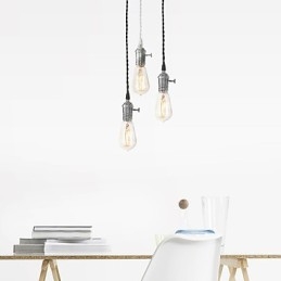 Luminária pendente de metal estilo vintage clássico tradicional mini