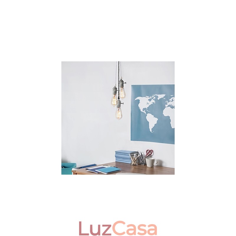 Luminária pendente de metal estilo vintage clássico tradicional mini