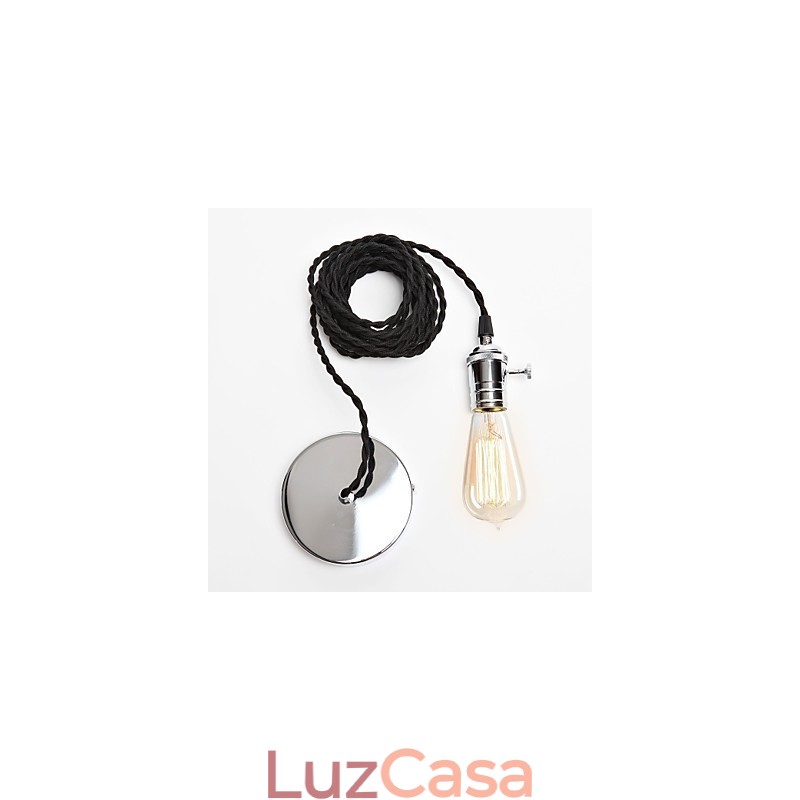 Luminária pendente de metal estilo vintage clássico tradicional mini