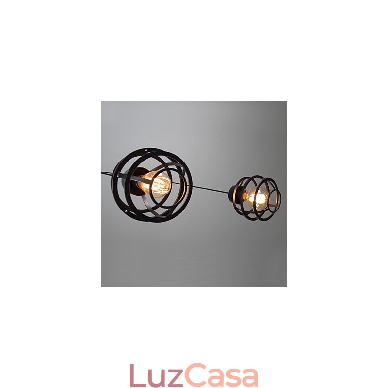 Luminária pendente de metal com design retrô