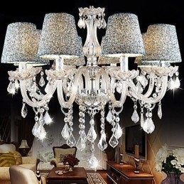 Abajur de lustre de cristal transparente K9 incluso