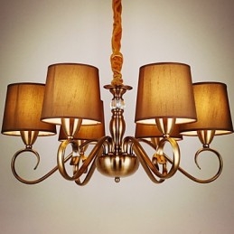 Lustre de metal galvanizado estilo vintage rústico Lodge Mini