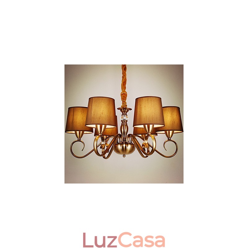 Lustre de metal galvanizado estilo vintage rústico Lodge Mini