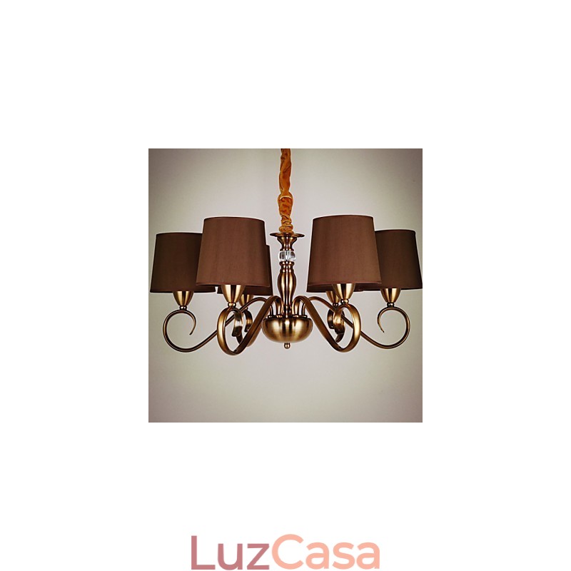 Lustre de metal galvanizado estilo vintage rústico Lodge Mini