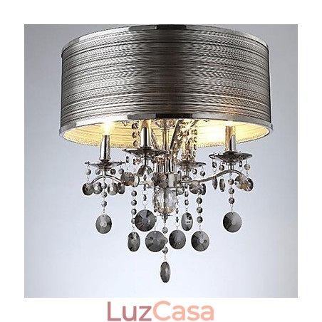 Luminária pendente de metal cristal contemporânea moderna