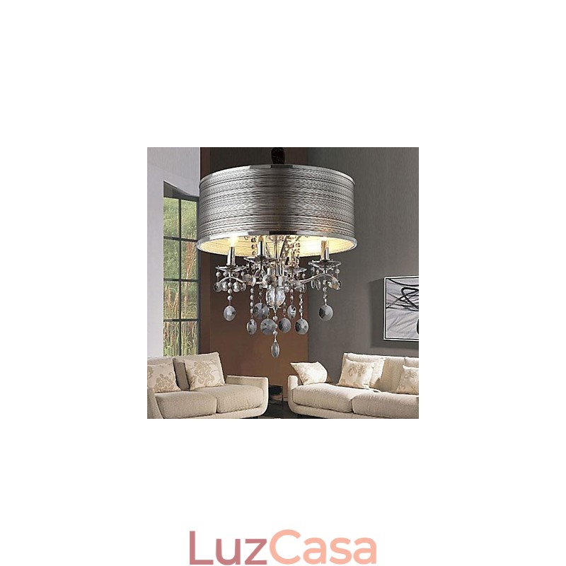 Luminária pendente de metal cristal contemporânea moderna