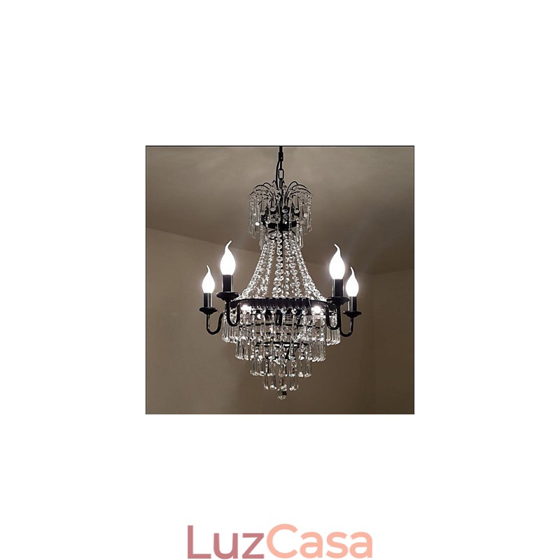 American Country Retro Vela Cristal Lâmpada