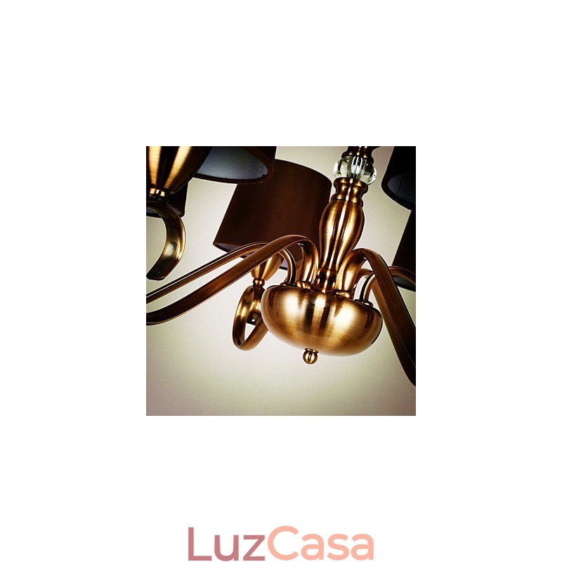 Lustre de metal galvanizado estilo vintage rústico Lodge Mini