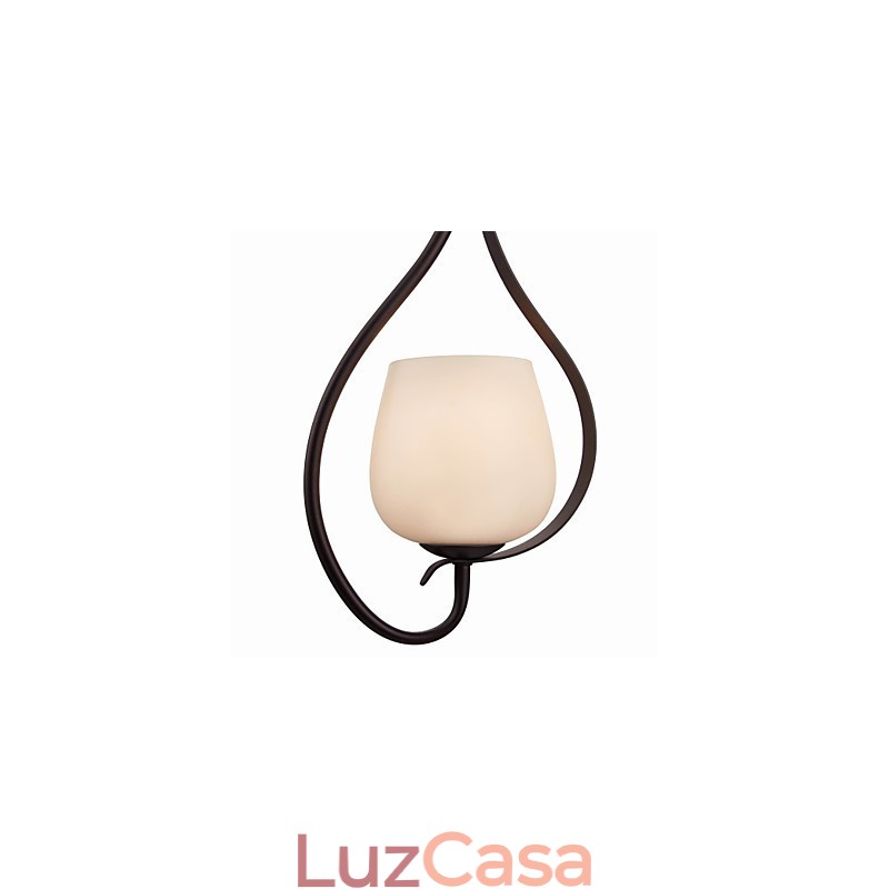 Luminária pendente de pintura de ferro com cúpula de vidro Lâmpada de iluminação clássica 1 cabeça