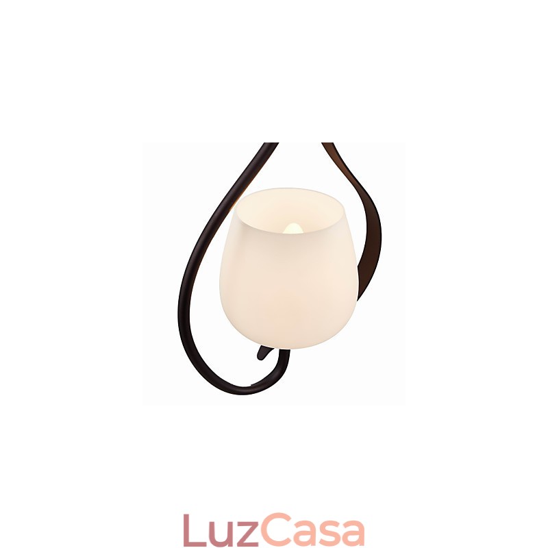 Luminária pendente de pintura de ferro com cúpula de vidro Lâmpada de iluminação clássica 1 cabeça