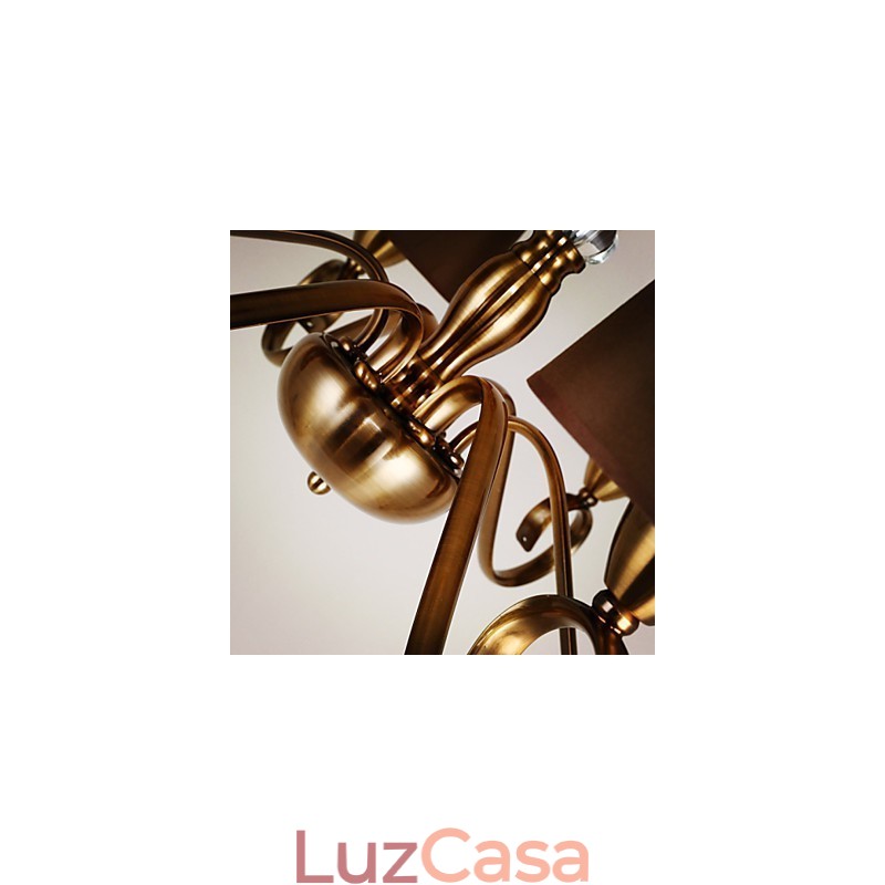 Lustre de metal galvanizado estilo vintage rústico Lodge Mini