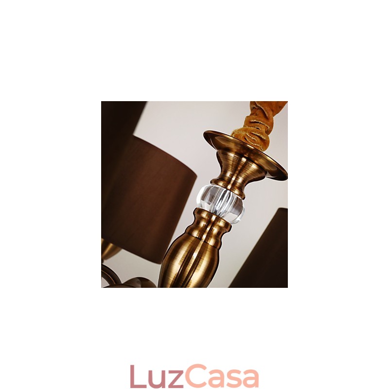 Lustre de metal galvanizado estilo vintage rústico Lodge Mini