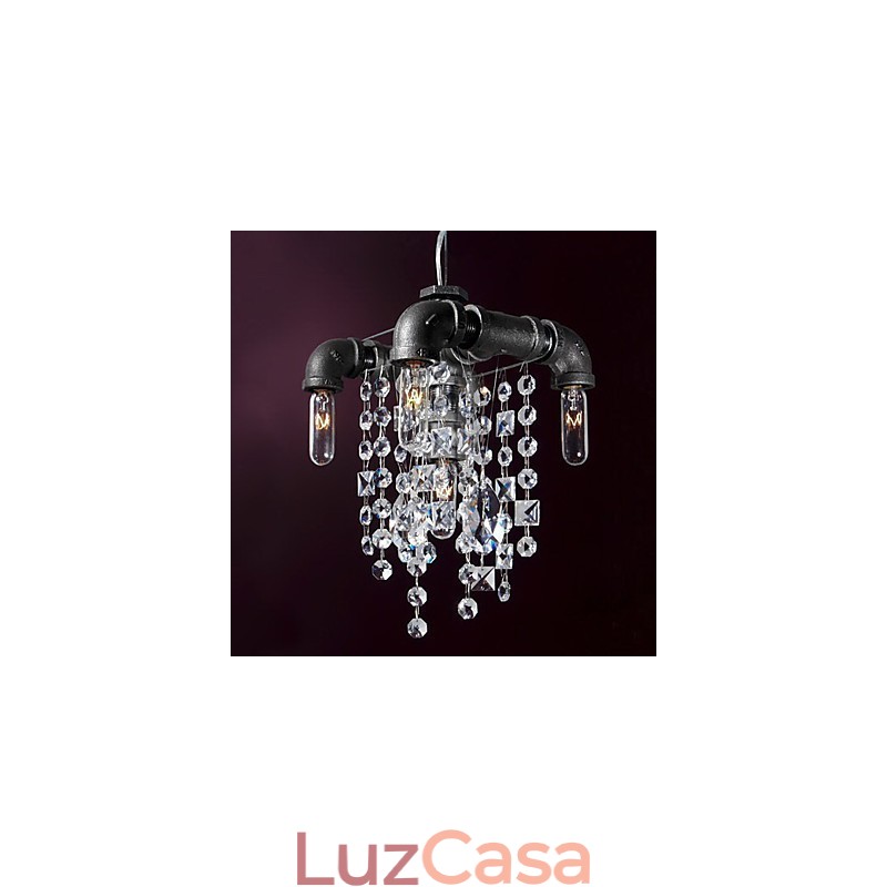 Pendente de 5 luzes característico do estilo norte-americano em design de tubo