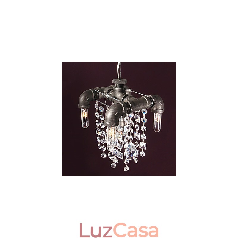 Pendente de 5 luzes característico do estilo norte-americano em design de tubo