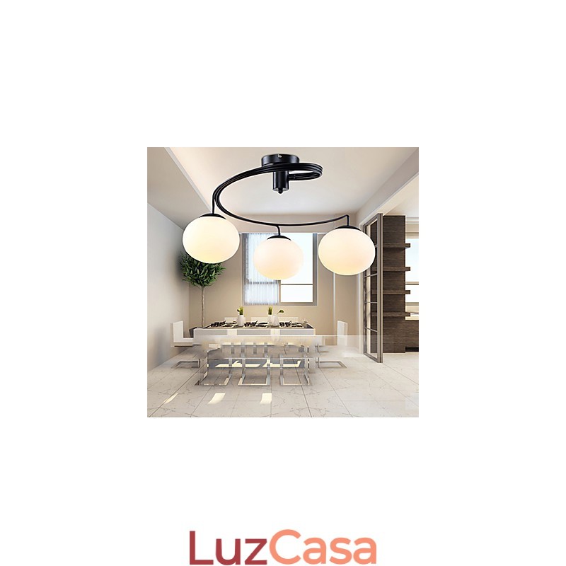 Luminárias pendentes modernas contemporâneas de metal