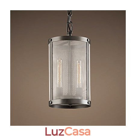 Luminária pendente de 2 luzes com cúpula transparente Luminária pendente de 2 luzes com cúpula transparente