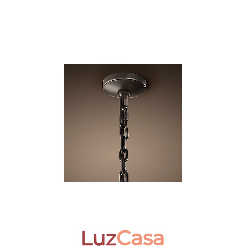 Luminária pendente de 2 luzes com cúpula transparente