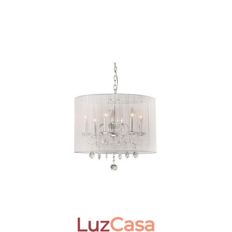 Moderno contemporâneo tambor cristal galvanizado pingente luz