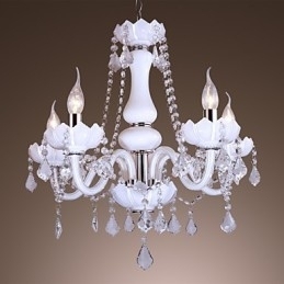 Lustre de cristal de jade de luxo estilo europeu moderno