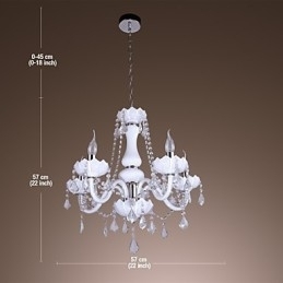 Lustre de cristal de jade de luxo estilo europeu moderno