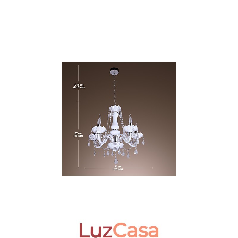 Lustre de cristal de jade de luxo estilo europeu moderno